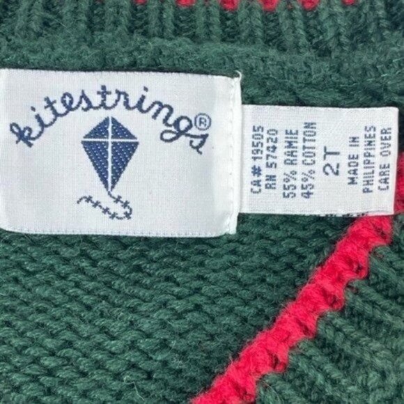 Kitestrings Knit fair Isle Long Sleeve Pullover Sweater Size 2T V-neck - Picture 8 of 8